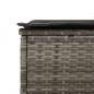 Preview: Sonnenliege mit Auflage Grau Poly Rattan