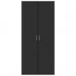 Preview: Schuhschrank Schwarz 80×39×178 cm Holzwerkstoff