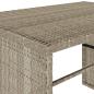 Preview: 3-tlg. Garten-Essgruppe mit Kissen Hellgrau Poly Rattan