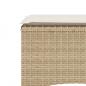 Preview: Gartensofa 2-Sitzer mit Tisch und Hockern Beige Poly Rattan
