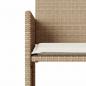 Preview: Gartensofa 2-Sitzer mit Tisch und Hockern Beige Poly Rattan