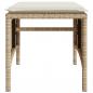 Preview: Gartensofa 2-Sitzer mit Tisch und Hockern Beige Poly Rattan
