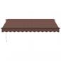 Preview: Markise Manuell mit LED Braun 350x250 cm
