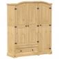Preview: Kleiderschrank Corona 151,5x52x186 cm Massivholz Kiefer