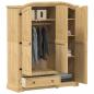 Preview: Kleiderschrank Corona 151,5x52x186 cm Massivholz Kiefer