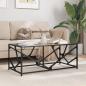 Preview: ARDEBO.de - Couchtisch mit Glasplatte Schwarz 98,5x50x41 cm Stahl