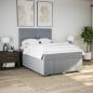 Preview: Boxspringbett mit Matratze Hellgrau 140x200 cm Stoff