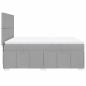 Preview: Boxspringbett mit Matratze Hellgrau 140x200 cm Stoff