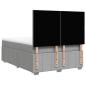 Preview: Boxspringbett mit Matratze Hellgrau 140x200 cm Stoff