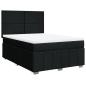 Preview: Boxspringbett mit Matratze Schwarz 140x200 cm Stoff
