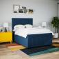 Preview: Boxspringbett mit Matratze Blau 140x200 cm Stoff