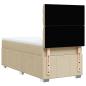 Preview: Boxspringbett mit Matratze Creme 90x200 cm Stoff