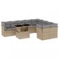 Preview: 10-tlg. Garten-Sofagarnitur mit Kissen Beige Poly Rattan