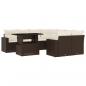Preview: 9-tlg. Garten-Sofagarnitur mit Kissen Braun Poly Rattan