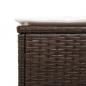 Preview: 3-tlg. Sonnenliegen-Set mit Auflage Braun Poly Rattan
