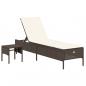 Preview: 3-tlg. Sonnenliegen-Set mit Auflage Braun Poly Rattan