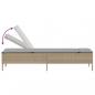 Preview: 3-tlg. Sonnenliegen-Set mit Auflage Beige Poly Rattan