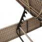 Preview: 3-tlg. Sonnenliegen-Set mit Auflage Beige Poly Rattan