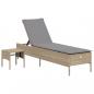 Preview: 3-tlg. Sonnenliegen-Set mit Auflage Beige Poly Rattan