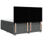 Preview: Boxspringbett mit Matratze Dunkelgrau 180x200 cm Stoff