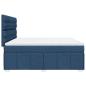Preview: Boxspringbett mit Matratze Blau 180x200 cm Stoff