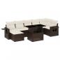 Preview: 8-tlg. Garten-Sofagarnitur mit Kissen Braun Poly Rattan