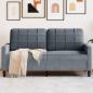 Preview: ARDEBO.de - 2-Sitzer-Sofa Dunkelgrau 140 cm Samt