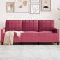 Preview: ARDEBO.de - 3-Sitzer-Sofa Weinrot 180 cm Samt