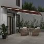 Preview: Markise Manuell mit LEDs Braun 500x350 cm