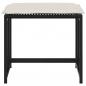 Preview: Gartenhocker mit Kissen 4 Stk. Schwarz Poly Rattan