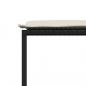 Preview: Gartenhocker mit Kissen 4 Stk. Schwarz Poly Rattan