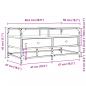 Preview: Couchtisch mit Glasplatte Sonoma-Eiche 98,5x50x45 cm Stahl