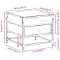 Preview: Couchtisch mit Glasplatte Braun Eichen-Optik 50x50x45 cm Stahl