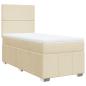 Preview: Boxspringbett mit Matratze Creme 90x200 cm Stoff
