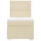 Preview: Boxspringbett mit Matratze Creme 90x200 cm Stoff