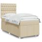 Preview: ARDEBO.de - Boxspringbett mit Matratze Creme 90x200 cm Stoff