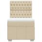 Preview: Boxspringbett mit Matratze Creme 90x200 cm Stoff