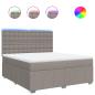 Preview: Boxspringbett mit Matratze Taupe 180x200 cm Stoff