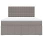 Preview: Boxspringbett mit Matratze Taupe 180x200 cm Stoff