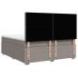 Preview: Boxspringbett mit Matratze Taupe 180x200 cm Stoff