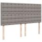 Preview: Boxspringbett mit Matratze Taupe 180x200 cm Stoff