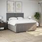 Preview: Boxspringbett mit Matratze Taupe 180x200 cm Stoff