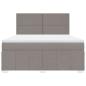 Preview: Boxspringbett mit Matratze Taupe 180x200 cm Stoff