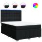 Preview: Boxspringbett mit Matratze Schwarz 140x200 cm Stoff