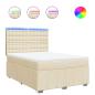 Preview: Boxspringbett mit Matratze Creme 140x200 cm Stoff