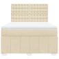 Preview: Boxspringbett mit Matratze Creme 140x200 cm Stoff