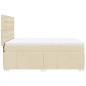 Preview: Boxspringbett mit Matratze Creme 140x200 cm Stoff