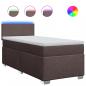 Preview: Boxspringbett mit Matratze Dunkelbraun 90x200 cm Stoff
