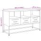 Preview: ARDEBO.de - TV-Schrank Schwarz 100,5x39x60,5 cm Stahl