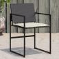 Preview: ARDEBO.de - Gartenstühle mit Kissen 4 Stk. Schwarz Poly Rattan